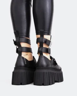 Women L'INTERVALLE Landry Black Leather