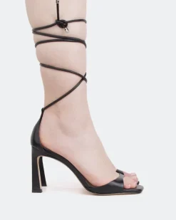 Women L'INTERVALLE Lavo, Black Leather/Cuir Noir