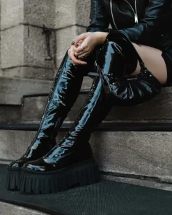 Women L'INTERVALLE Letar Black Patent