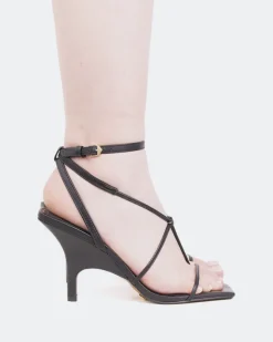 Women L'INTERVALLE Liquid Black Leather