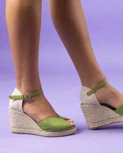 Women L'INTERVALLE Marzia Green Leather