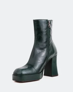 Women L'INTERVALLE Mayotte Green Leather