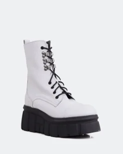 Women L'INTERVALLE Nanaimo White Leather