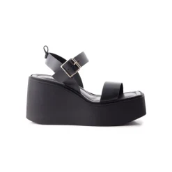 Women L'INTERVALLE Napoleon Black Leather