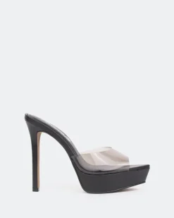 Women L'INTERVALLE Nene, Black Clear/Vinyl Noir