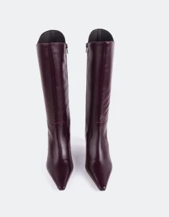 Women L'INTERVALLE Odyssia Burgundy Leather