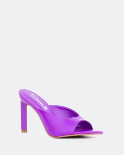 Women L'INTERVALLE Palms, Purple Leather/Cuir Violet