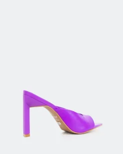 Women L'INTERVALLE Palms, Purple Leather/Cuir Violet