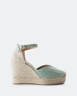 Women L'INTERVALLE Petrolina Green Canvas