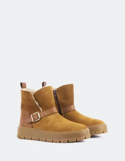 Women L'INTERVALLE Plorin Cognac Suede