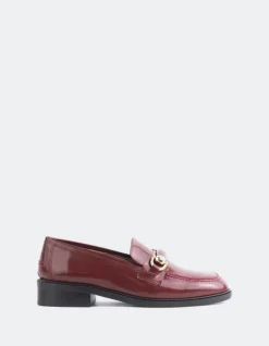 Women L'INTERVALLE Prato Burgundy Leather