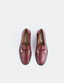 Women L'INTERVALLE Prato Burgundy Leather