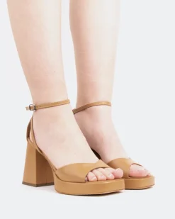 Women L'INTERVALLE Pujol, Camel Leather/Cuir Chameau