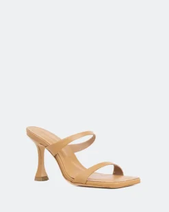 Women L'INTERVALLE Pyramid, Camel Leather/Cuir Chameau
