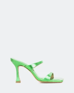 Women L'INTERVALLE Pyramid, Green Metal/Métal Vert