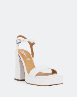 Women L'INTERVALLE Rabanne, White Leather/Cuir Blanc