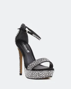 Women L'INTERVALLE Rinna, Black Suede/Suède Noir
