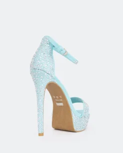 Women L'INTERVALLE Rinna, Turquoise Suede/Suède Tur.
