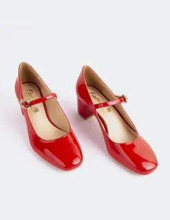 Women L'INTERVALLE Rosalba Red Patent