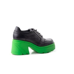 Women L'INTERVALLE Rowdy Black/Green Leather