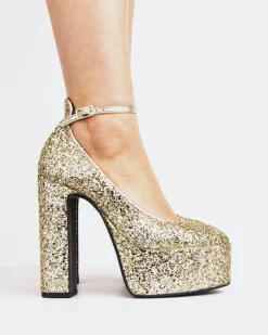 Women L'INTERVALLE Runway Gold Glitter
