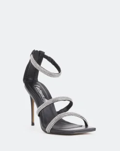 Women L'INTERVALLE Shamari, Black Leather/Cuir Noir