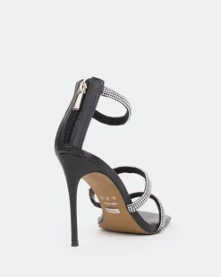 Women L'INTERVALLE Shamari, Black Leather/Cuir Noir