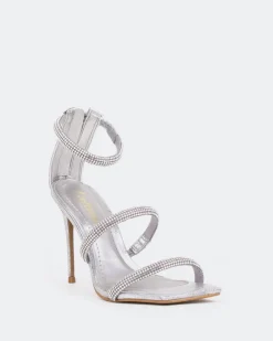 Women L'INTERVALLE Shamari, Silver Leather/Cuir Argenté