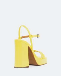 Women L'INTERVALLE Shock Yellow Leather