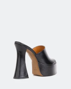 Women L'INTERVALLE Shore Black Leather/Cuir Noir