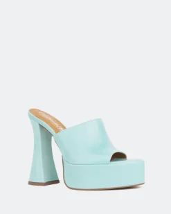 Women L'INTERVALLE Shore Blue Leather/Cuir Bleu