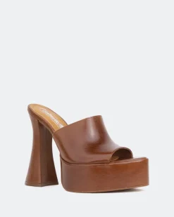 Women L'INTERVALLE Shore Tan Leather/Cuir Ocre