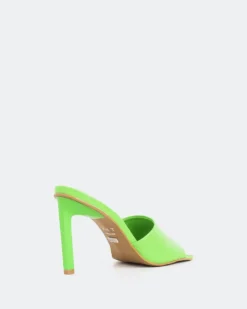 Women L'INTERVALLE Sosua, Green Leather/Cuir Vert