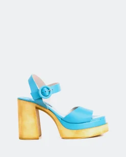 Women L'INTERVALLE Starburst Blue Leather