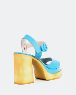 Women L'INTERVALLE Starburst Blue Leather