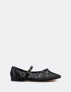 Women L'INTERVALLE Starflower Black Leather