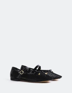Women L'INTERVALLE Starflower Black Leather