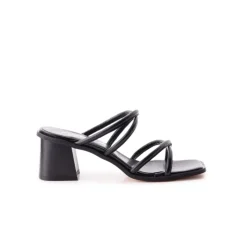 Women L'INTERVALLE Strada Black Leather