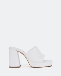 Women L'INTERVALLE Tarot White Leather/Cuir Blanc