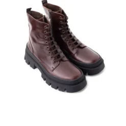 Women L'INTERVALLE Terni Dark Brown Leather