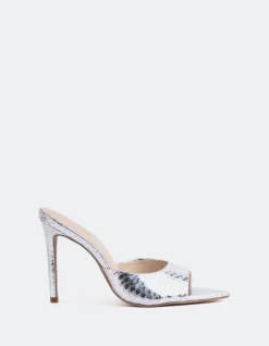 Women L'INTERVALLE Thelma Silver Snake Leather