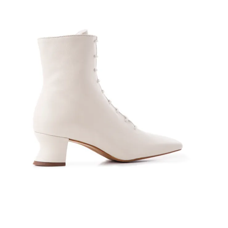 Women L'INTERVALLE Trafalgar Off White Leather