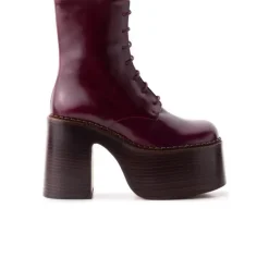 Women L'INTERVALLE Tripp Bordeau Leather