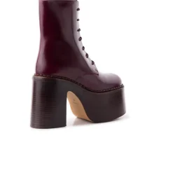 Women L'INTERVALLE Tripp Bordeau Leather