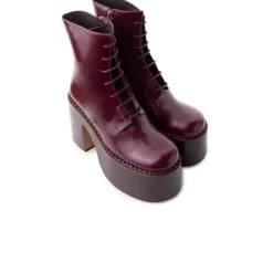 Women L'INTERVALLE Tripp Bordeau Leather