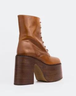 Women L'INTERVALLE Tripp Cognac Leather