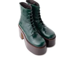 Women L'INTERVALLE Tripp Green Leather