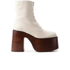 Women L'INTERVALLE Tripp Off White Leather/Brown Sole