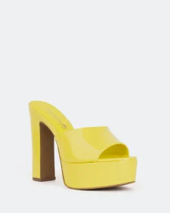 Women L'INTERVALLE Tropicana, Yellow Naplack/Naplack Jaune