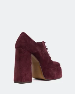 Women L'INTERVALLE Ursuline Burgundy Suede